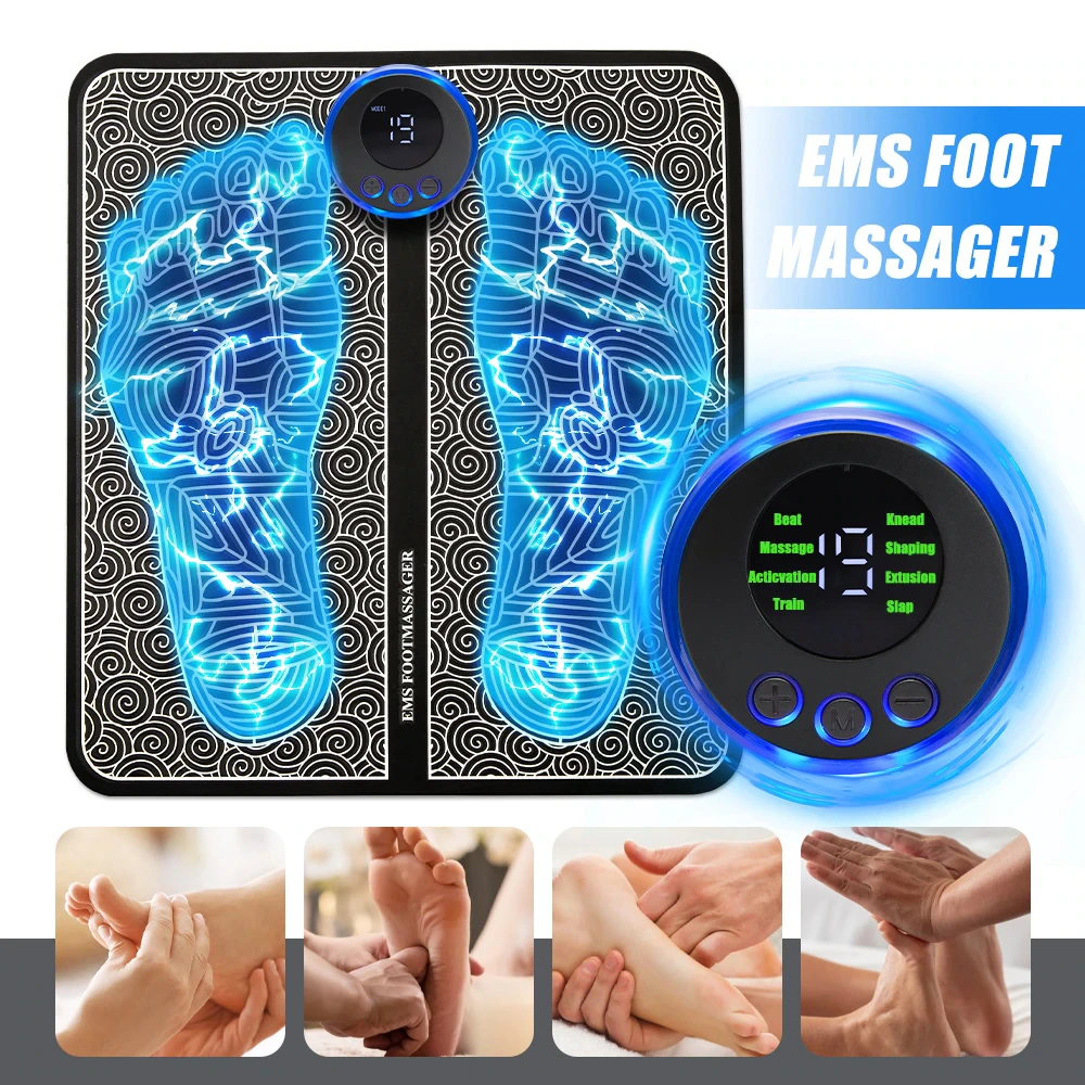 EMS Leg & Foot Massager with Muscle Pain Relief